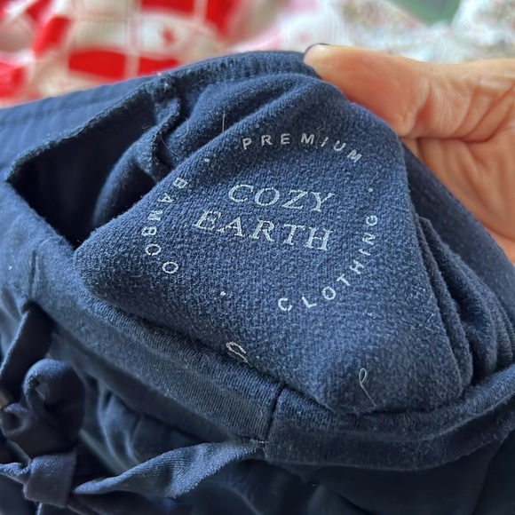 Cozy Earth Women's Brushed Bamboo Jogger Set, Navy, Small - Picture 14 of 15